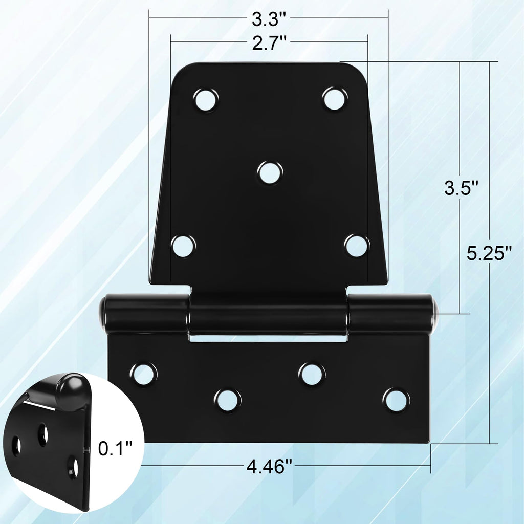 Heavy Duty Gate Hinges 3.5 inch 2 Pack Extra Thick Industrial T Hinges Barn Door Hinges Shed Door Hinges for Large