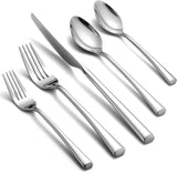 Bailey 20-Piece Forged Silverware Set Stainless Steel Flatware Set,Service for 4,Mirror Polished Cutlery Set