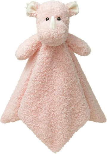 Baby Pink Rhino Soft Stuffed Animal Security Blanket, Plush Rhino Character Lovey Blanket, Baby Shower/Nursery Gift
