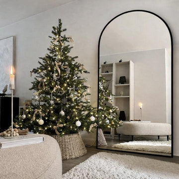 76"x34"Floor Mirror Full Length,Arched Full Length Mirror with Stand,Full Body Mirror,Hanging or Large Leaning Living