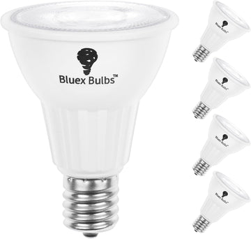 4 Pack R14 LED Bulb 6W E17 Base Mini Spotlight Floodlight Light Bulb Dimmable White - 60W Equivalent - R14 Reflector
