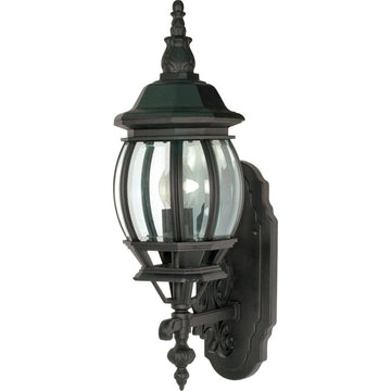 60/887 Traditional One Light Outdoor Wall Mount from Central Park collection in Black finish