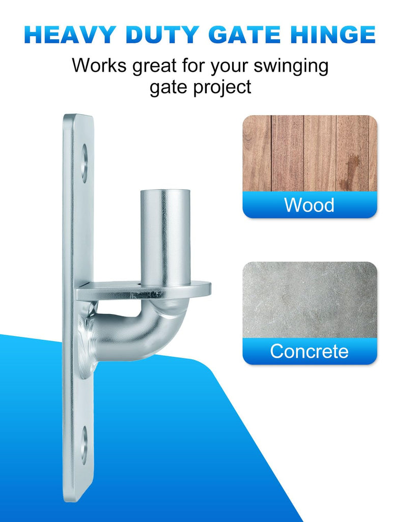 4 Pack Wall Mount Gate Hinges with 5/8" Pin Included Screws