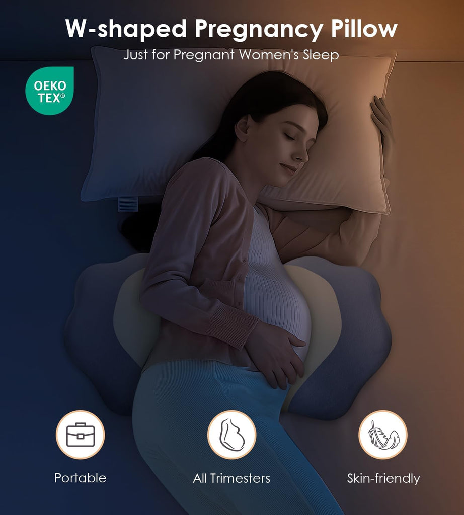 Memory Foam Pregnancy Pillow Maternity Wedge Pillow for Side Sleeper