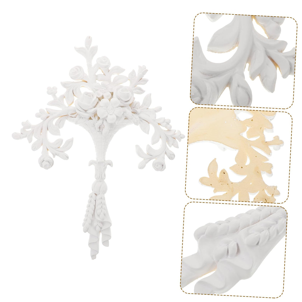Resin Carved Onlay Applique Ornament for Wall Panel Decor