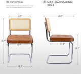 Zesthouse Natural Rattan Dining Chairs Set of 2