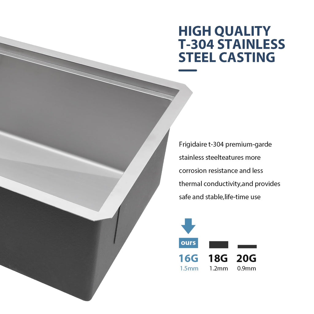 36 Inch Undermount Kitchen Sink Stainless Steel 16 Gauge Workstation Single Bowl Handmade Kitchen Sinks Basin Under