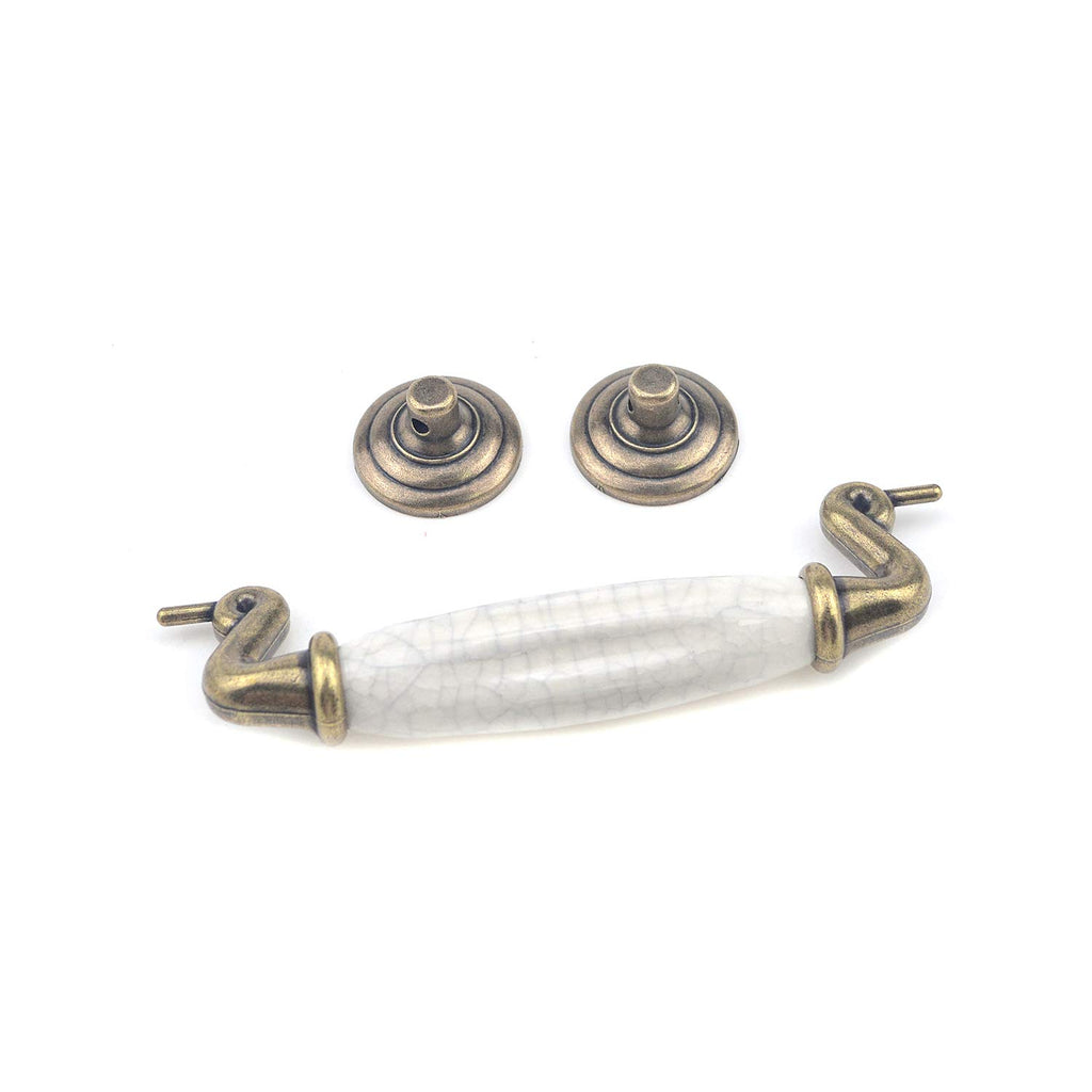 6Pcs Vintage Cabinet Pulls,Zinc Alloy and Ceramics Handles,4.5"
