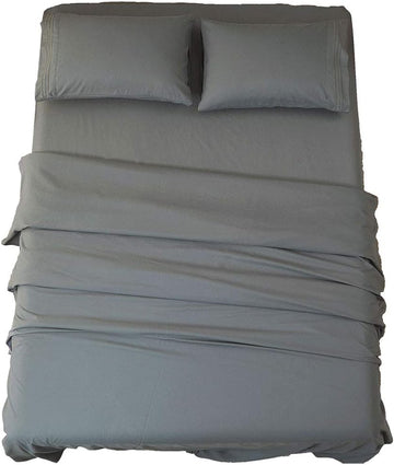Bed Sheet Set Super Soft Microfiber 1800 Series Luxury Egyptian Sheets 16-Inch Deep Pocket Wrinkle and