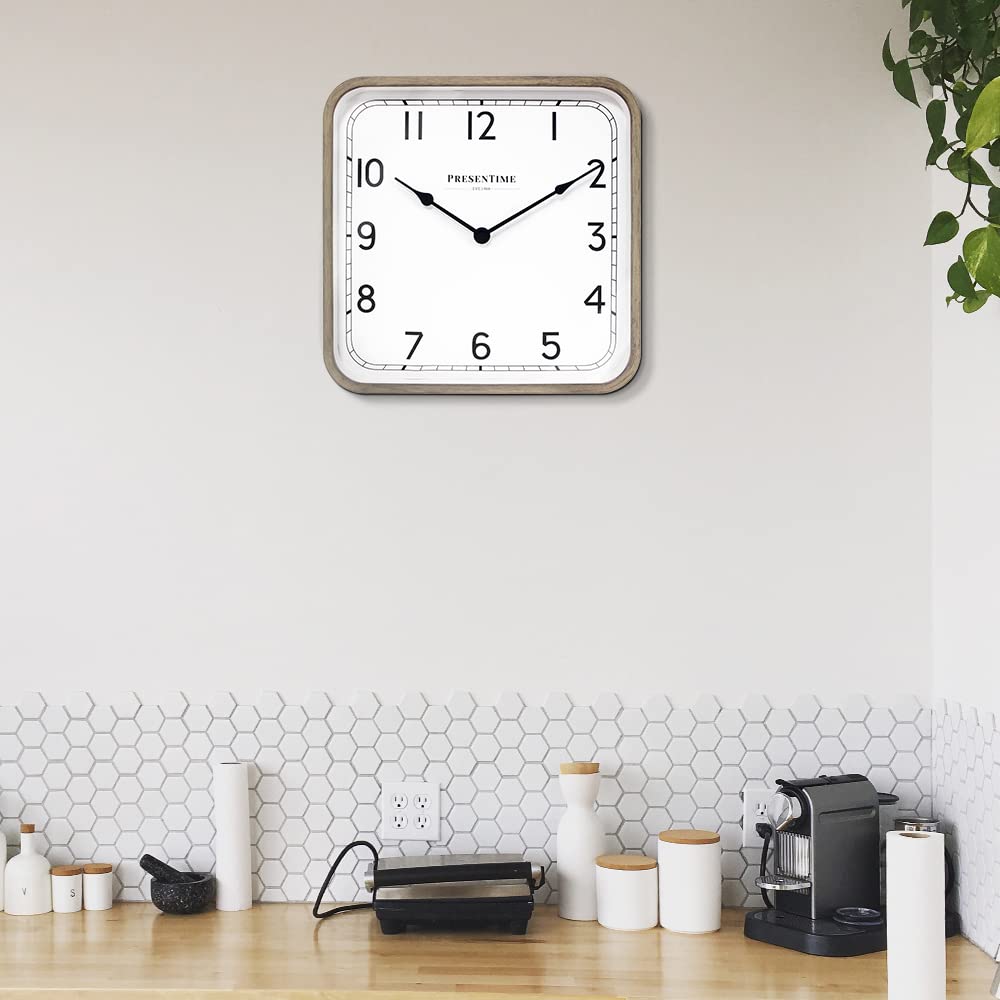 16" Anton Modern Farmhouse Square Clock