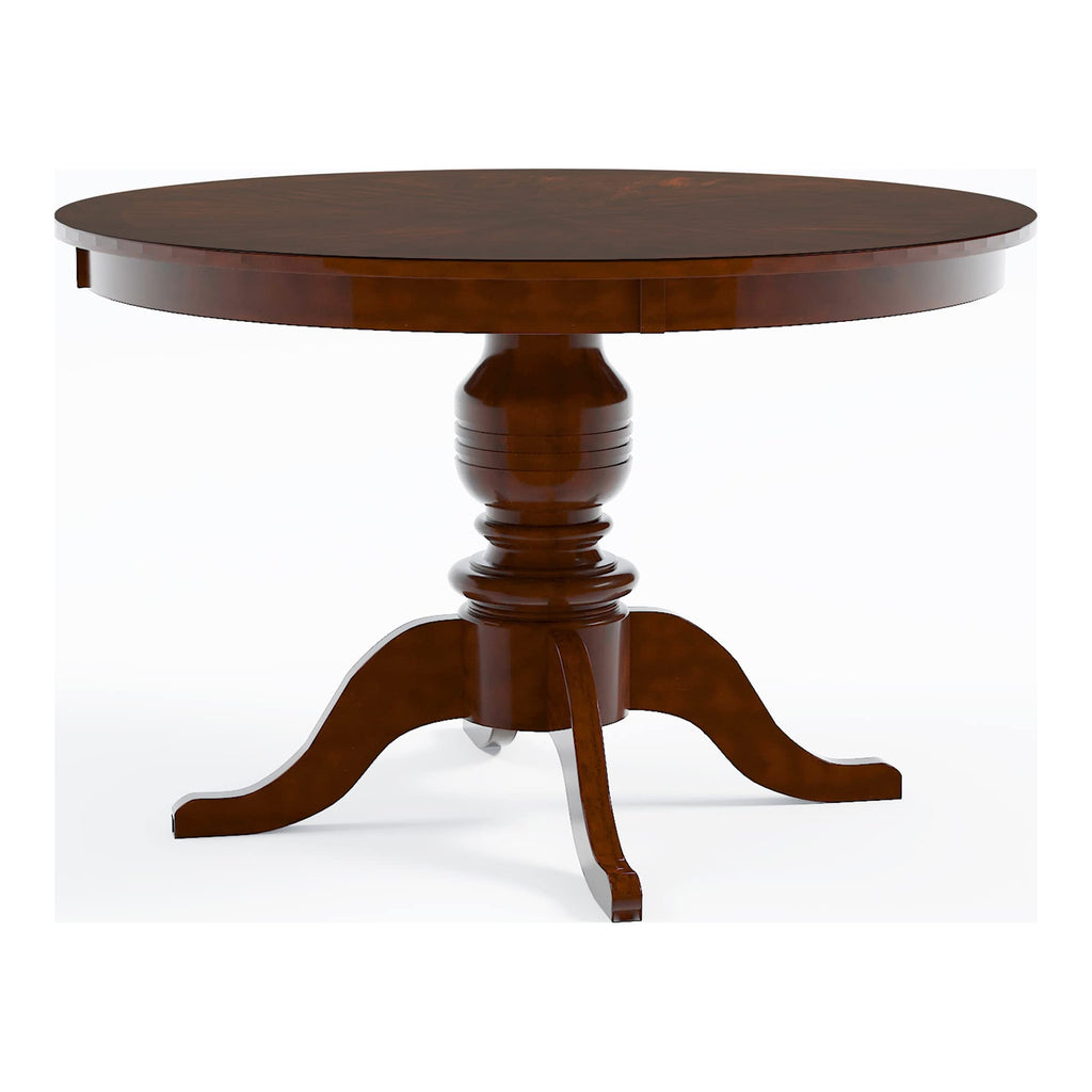 Inspired Saarinen Style Brennan Modern Wood 48 in. Round Dining Table with Pedestal Design (Seats 4 to 6), Cherry Brown