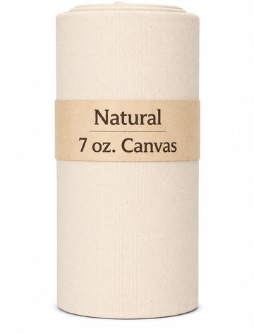 Designz 60" Wide Cotton Duck Canvas Fabric - 7oz Durable 100% Cotton (Natural, 20 Yards)