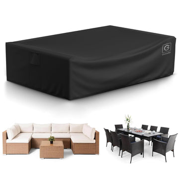 Patio Furniture Covers, Outdoor Furniture Cover Waterproof, All Weather Protection Rectangular Patio Covers for