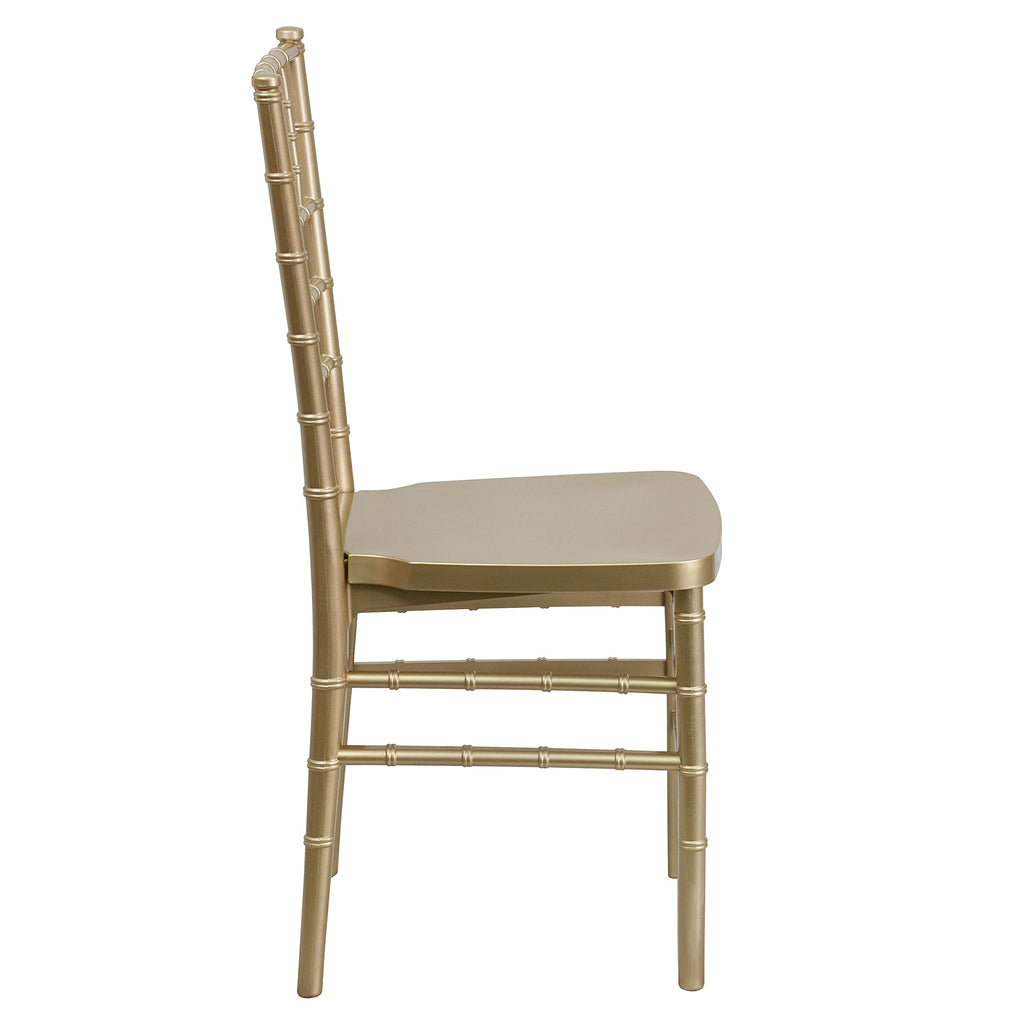Gold Resin Ballroom Chair, 2-Pack