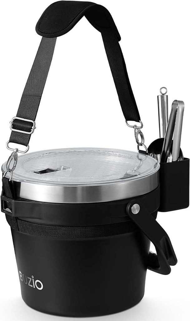 7.4 Qt/7 L Large Insulated Ice Bucket with Lid and Scoop & Tongs