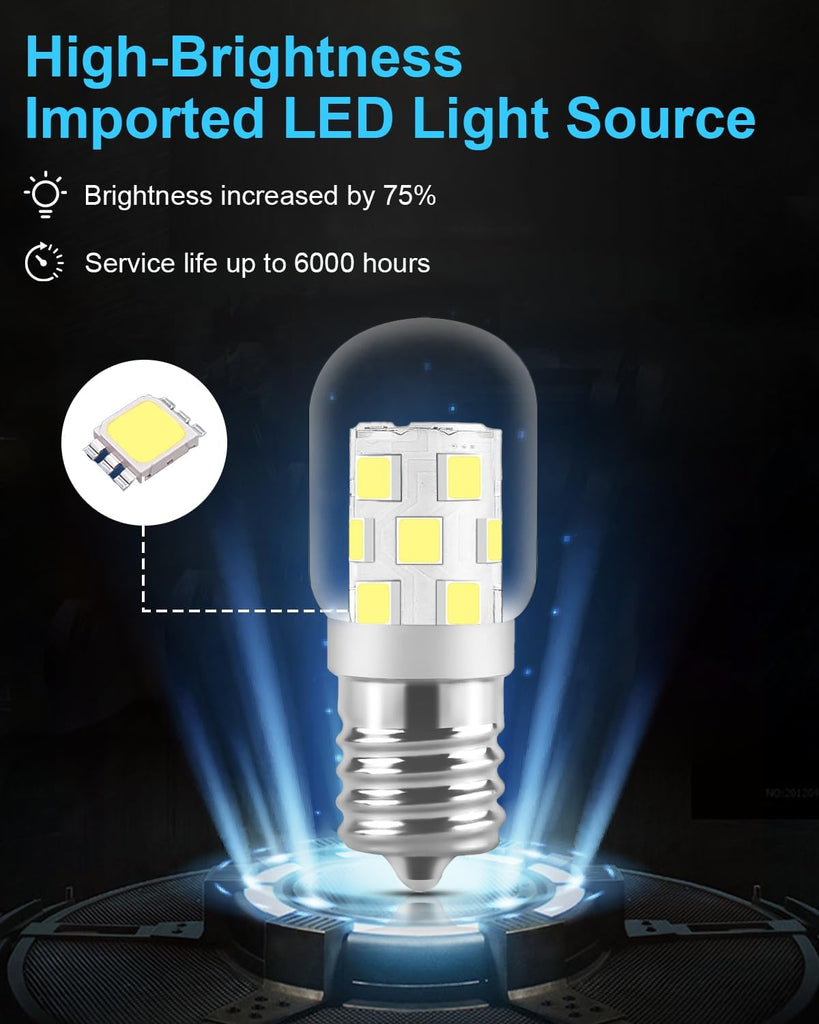 LED Microwave Light Bulb Under Hood 40W Equivalent-125V E17 Base for Whirlpool Microwave Light Bulb - 3W 400LM