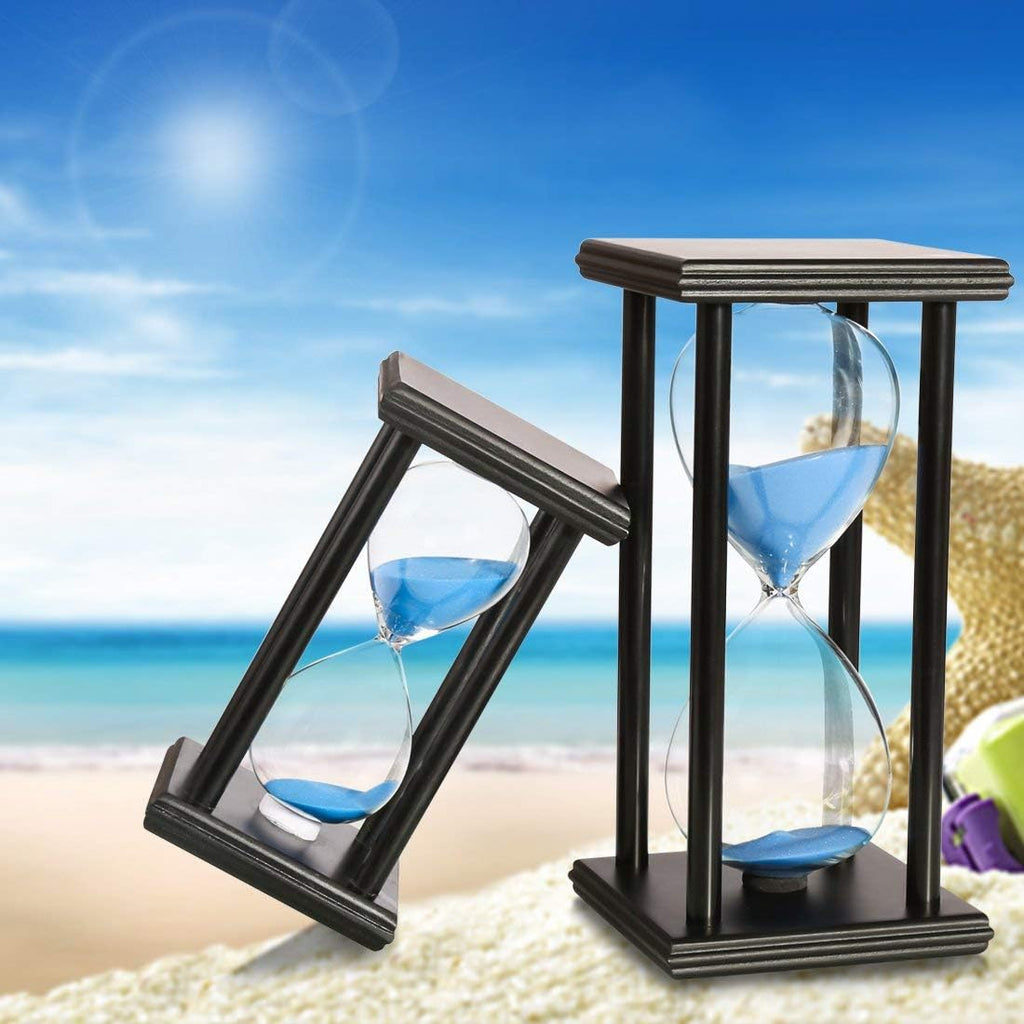 Sandglass 60 Minutes Timer Hourglass 1 Hour for Ornament Decoration Xmas New Year Birthday Tea Coffee Table Book