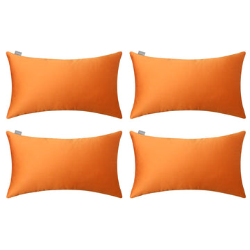 4-Pack 100% Cotton Lumbar Comfortable Solid Decorative Throw Pillow Case Rectangle Cushion Cover Sublimation Blank