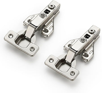 1 Pair 2 Packs Full Overlay Cabinet Door Hinges,105 Degree Adjustable Concealed Kitchen Cabinet Hinges Soft Close for Face Frame Cabinet