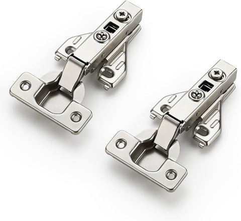 1 Pair 2 Packs Full Overlay Cabinet Door Hinges,105 Degree Adjustable Concealed Kitchen Cabinet Hinges Soft Close for