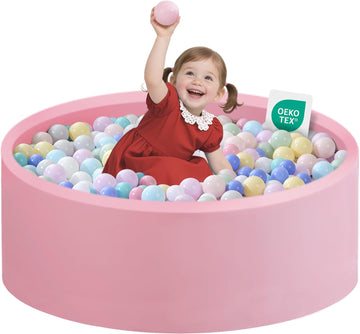 Ball Pit for Toddlers 35.43''x11.81 Baby Ball Pits Soft Memory Foam Ball Pit Round Kids Ball Pit Indoor Game Kids