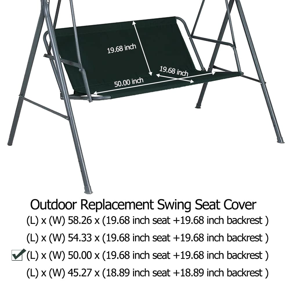 Upgraded Outdoor Replacement Swing Seat Cover Patio Chair Bench