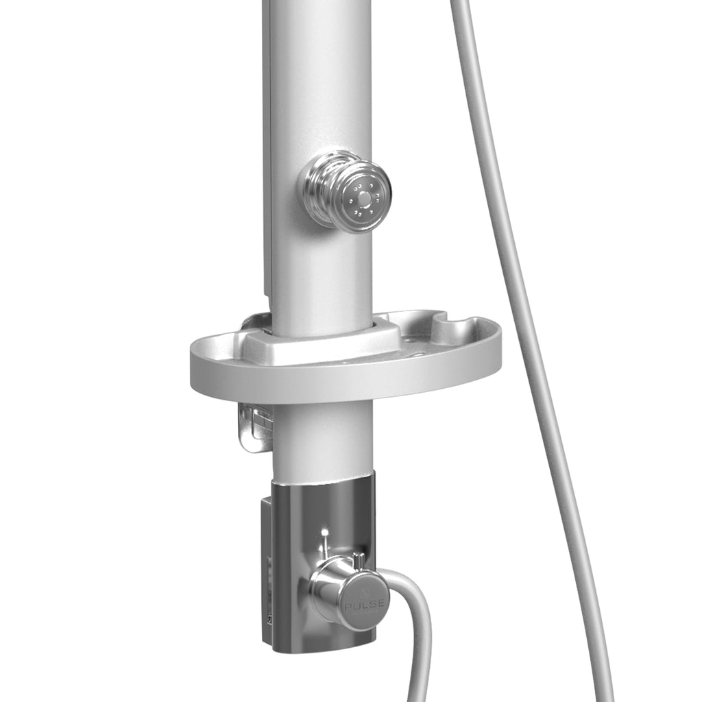 ShowerSpas Bonzai Rain Shower Head with Handheld Spray - 8" Rain Showerhead, Silver Shower Head with Hose, 3