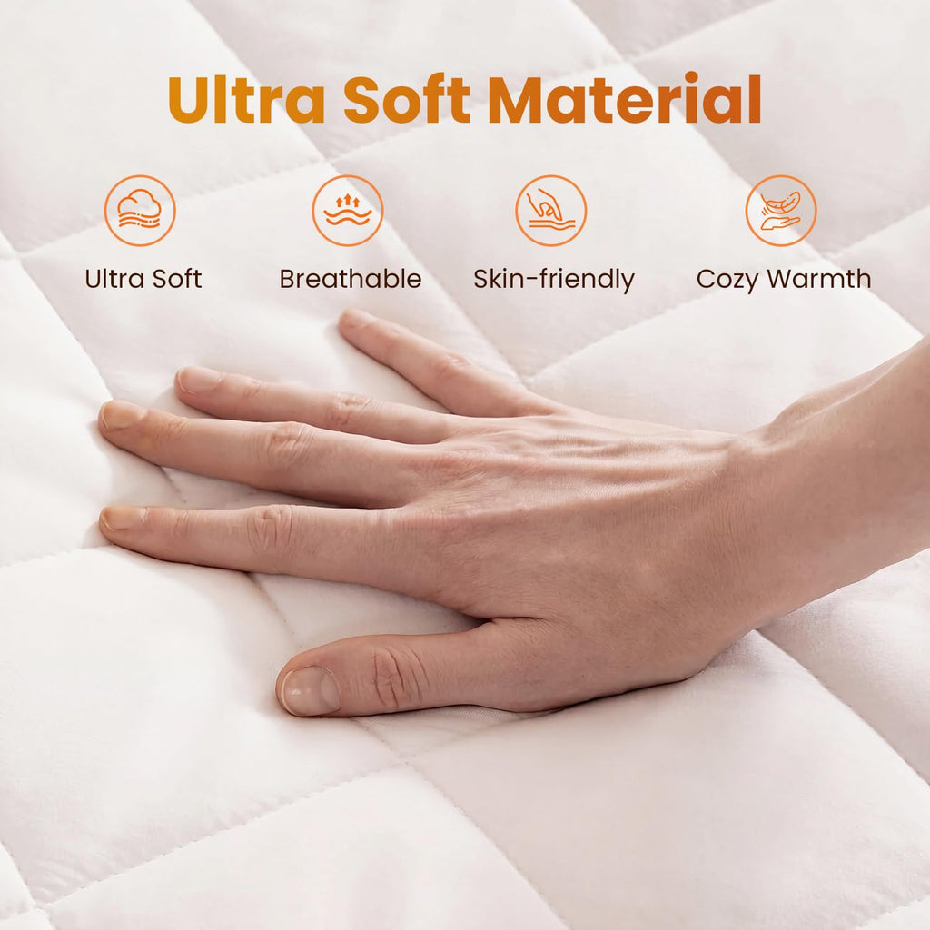 Heated Mattress Pad, Electric Bed Warmer with Preheat