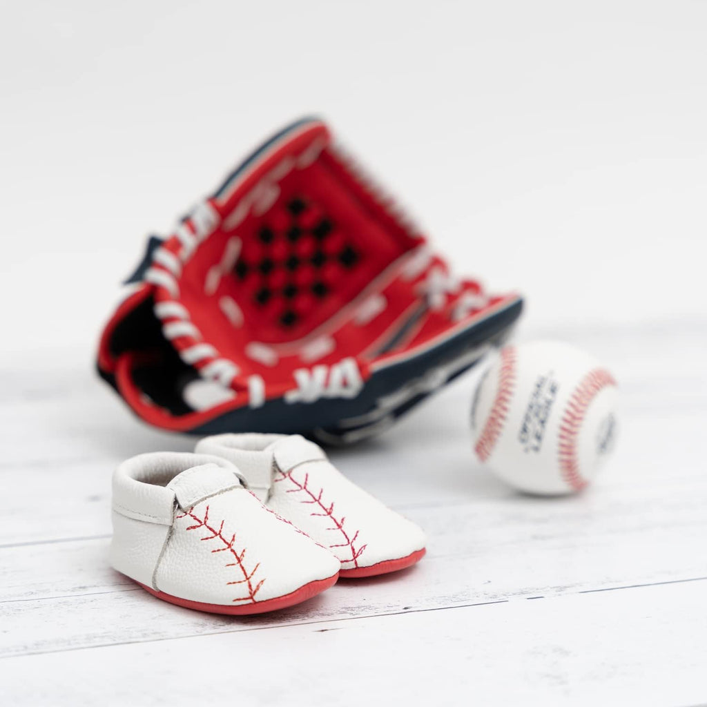 Fringeless Moccasins - Genuine Leather Boys and Girls Shoes for Newborns, Infants, Babies, Toddlers