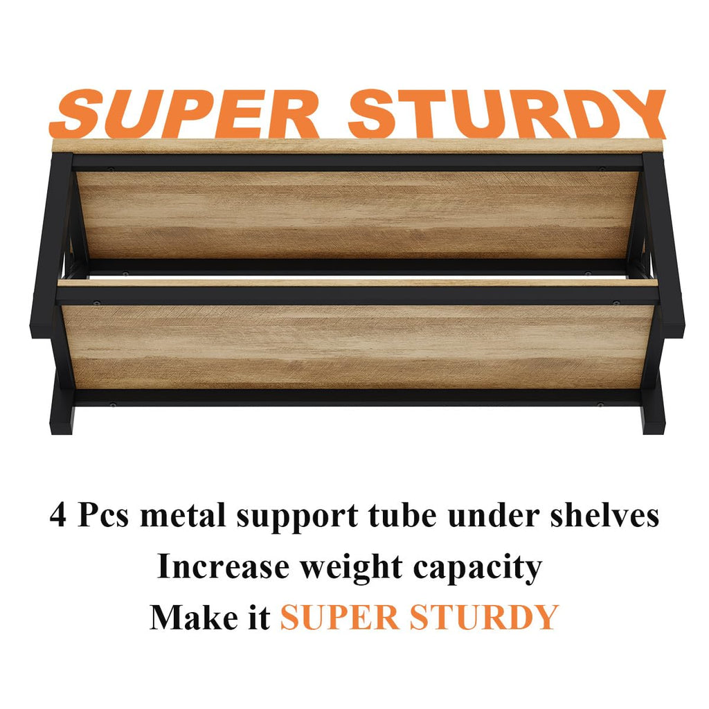 Entryway Shoe Bench for Mudroom, Farmhouse Bench with Storage