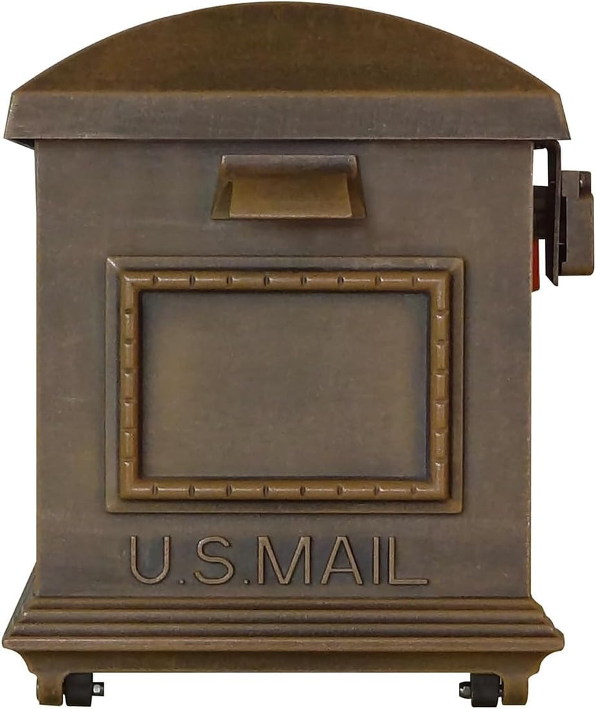Traditional Curbside Mailbox - Copper Aluminum Mailbox for Post Mount