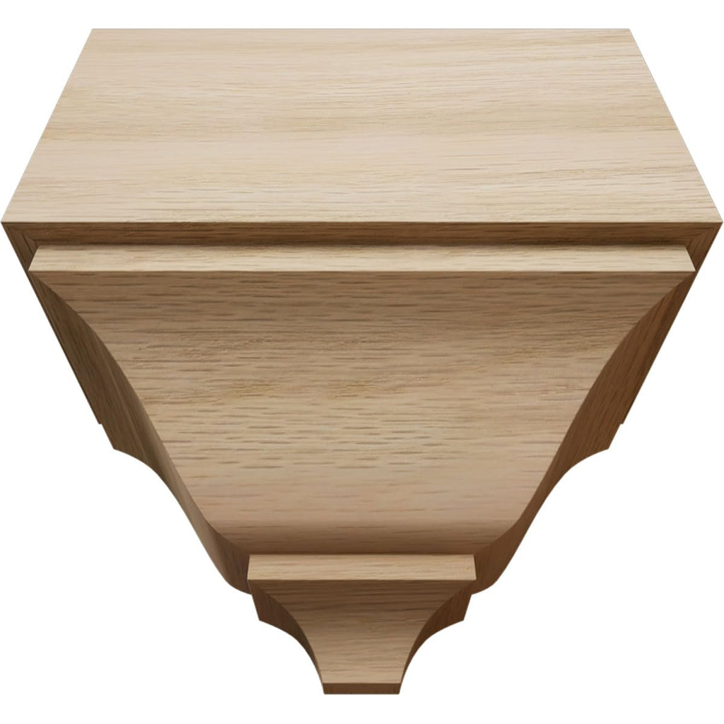 2 3/4"P x 5 1/2"W x 5 5/8"H Solid Hardwood Stain Grade Universal Mid Crown Moulding Coupler Block for
