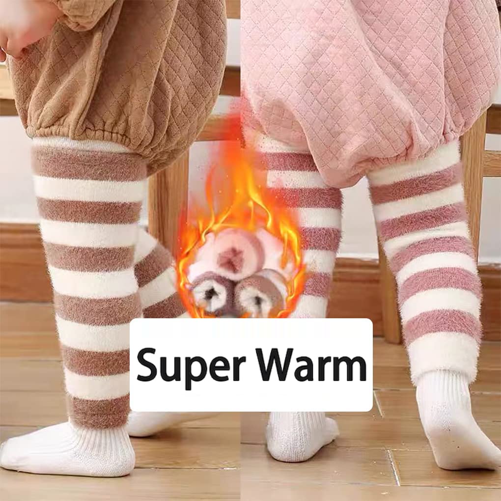 Baby Leg Warmers 5 Pairs Fleece Winter 3-24 Months Boys Girls