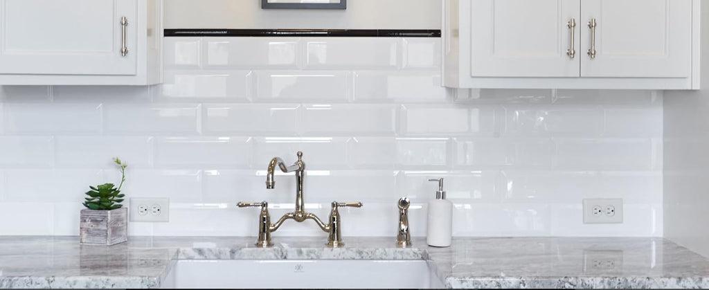 4x10 White Beveled Matte Ceramic Subway Wall Tile - Box of 35 (11 Sq Ft) Backsplash, Bathroom & Decorative Accent