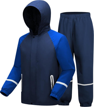 Reflective Kids Rain Suit Boys Girls Youth Waterproof Rain Gear
