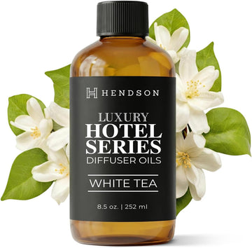 White Tea Reed Diffuser Oil Refill - Luxury Hotel Series Fragrance Oils for Diffuser, Long-Lasting, Natural Home - Set of 85