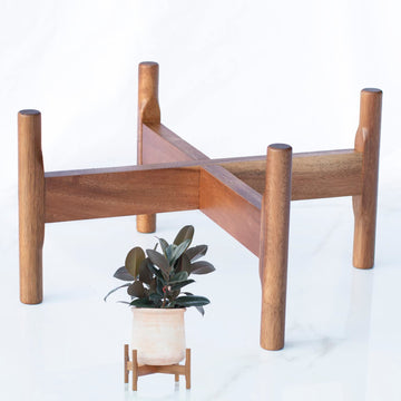 Wood Plant Stand - Fits 8 10 12 to 14 inch Plant Pot - Acacia Solid Wood - Planter Stands for Indoor Plants - Outdoor