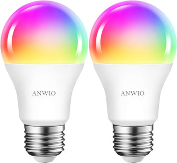 A19 Smart Light Bulbs, 8.5W (60W Replacement), 806 Lumens, 2 Pack