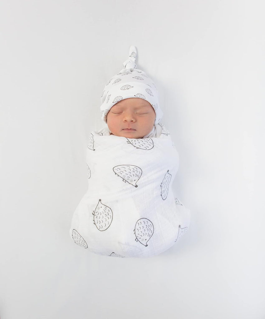 Cotton Muslin Swaddle Blankets, Set of 4, Receiving Blankets for Baby Boys & Girls, Best Shower Gift, 46x46 inches