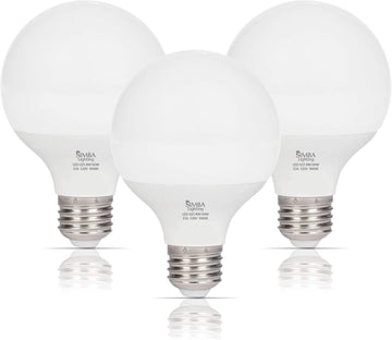 LED G25 Bulbs 8W 60W Equivalent 120V E26 Daylight, 3 Pack