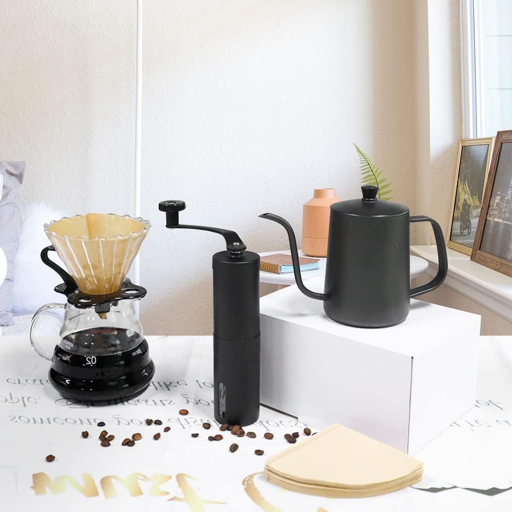 Coffee Set Coffee Dripper Server Glass Sharing Pot Pour Over Coffee Kettle Coffee Grinder Coffee Maker Set Outdoor