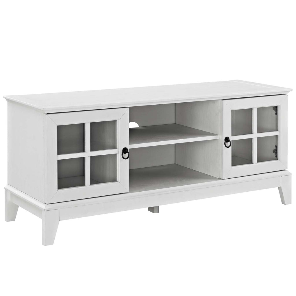 Isle Coastal Contemporary 47 Inch TV Stand in White
