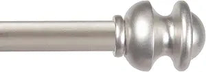 Kendall Standard Decorative Window Curtain Rod, KN71716, 28-48" (71cm-122cm), 5/8" (15.8mm) diameter, Brushed Nickel