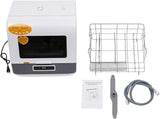 Portable Dishwasher,800W Countertop Stainless Steel Mini Dishwasher With 3 Washing Programs
