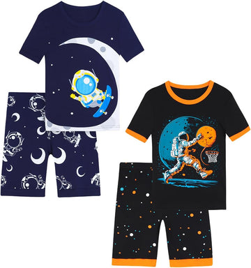 Boys Pajama Set, Piece Cotton Pajamas Short Summer PJs Kids Sleepwear