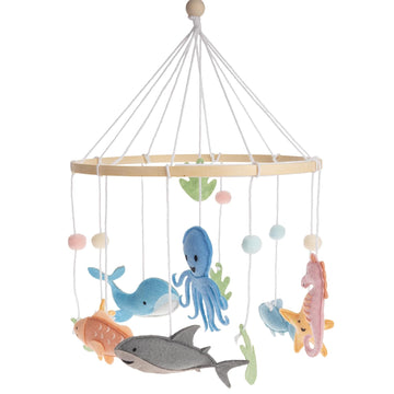 Baby Mobile for Crib - Animal Nursery Mobiles - Gender Neutral Baby Nursery Decor - Ocean Creatures
