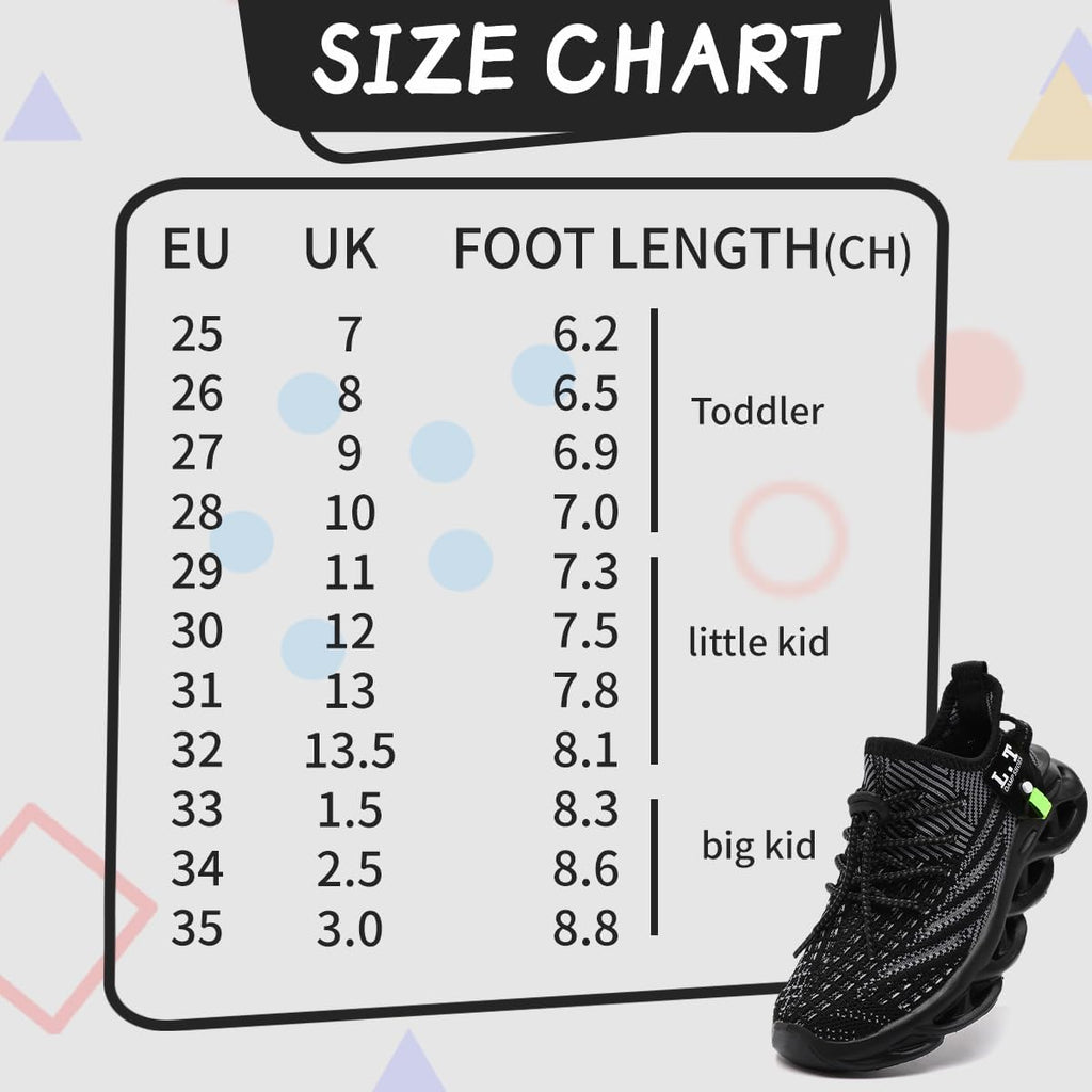 Kids Shoes for Boys Girls Running Tennis Sneakers Athletic Walking Gym Sports Lightweight Breathable