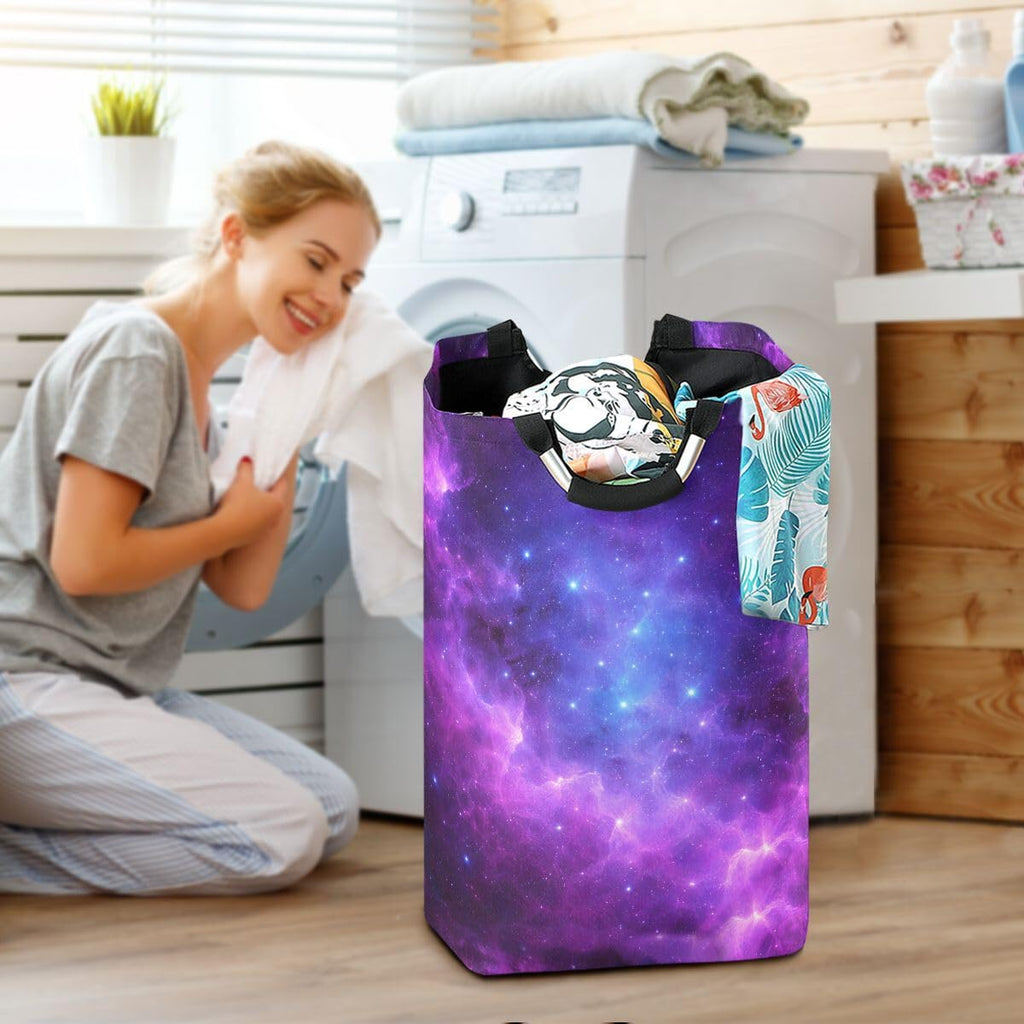 Laundry Hamper Bucket Collapses Laundry Basket Universe Galaxy Nebula Space Washing Bin Organizer Nursery Storage