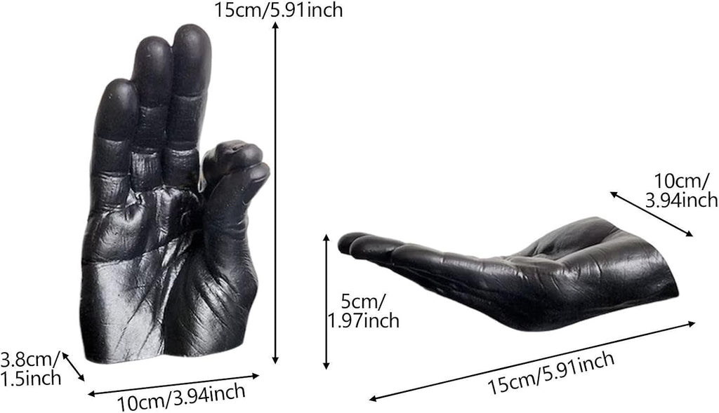 Hand Statues Incense Burner Incense Holder Tabletop Ornament Decorative Figurines, Black