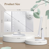 Makeup Mirror, Gifts for Mom Mothers Day, Vanity Mirror with Lights, 2X/3X/10X Magnification, Touch Control, Trifold